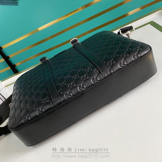 Gucci古馳包包 G家新款男包 450944 古奇克壓皮男士手提公事包 gdj1427